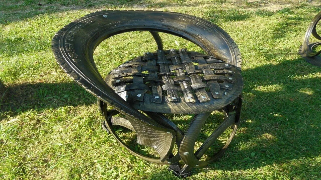 Беседка своими руками из покрышек Gartendeko Own Making Using Old Tires Again! Diy garden decor, Diy garden furn