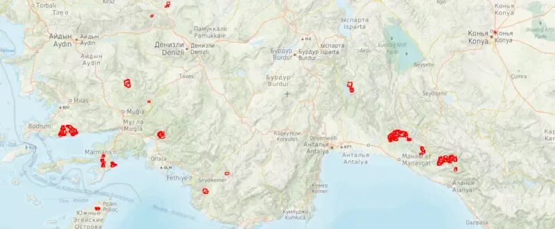 Карта пожаров в Турции. Карта пожаров в Турции 2021. Районы пожаров в Турции на карте. Пожары в Турции сейчас карта пожаров.