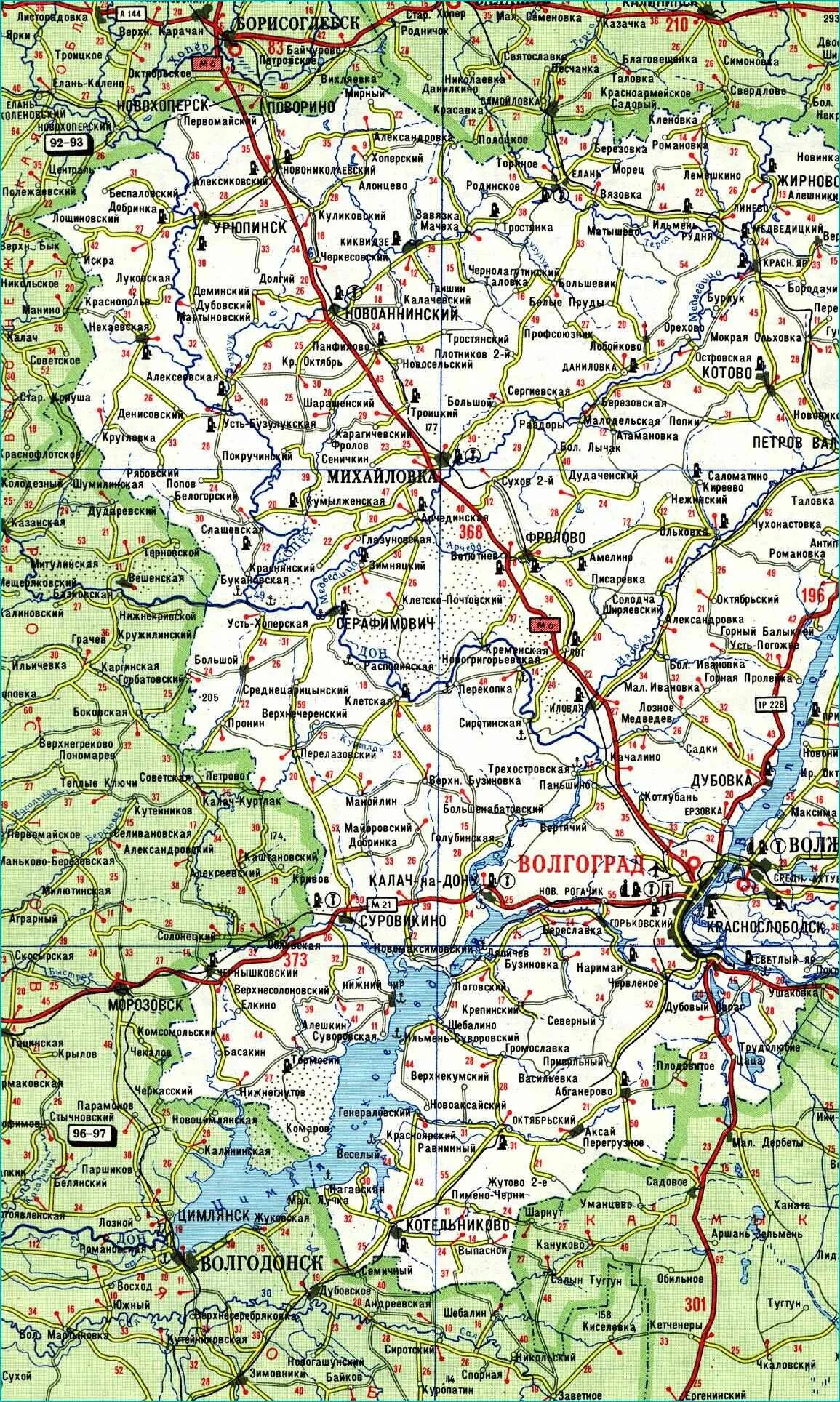 Карта дорог волгоградской