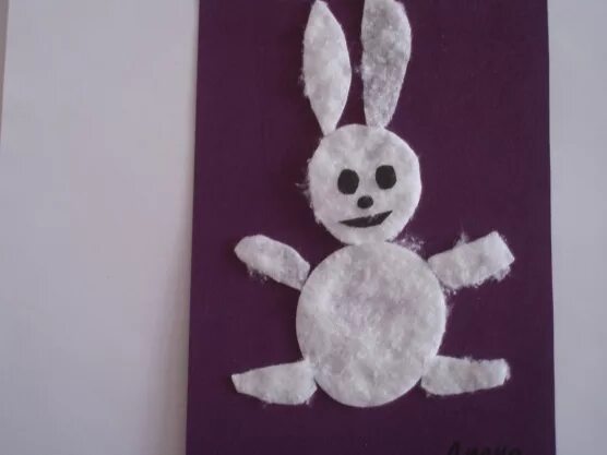 Зайчик из ватных дисков. Заяц из ватных дисков аппликация. зайчик из ватного диска. зайчик из ватных дисков аппликация в старшей группе. зайчик из ватного диска аппликация.