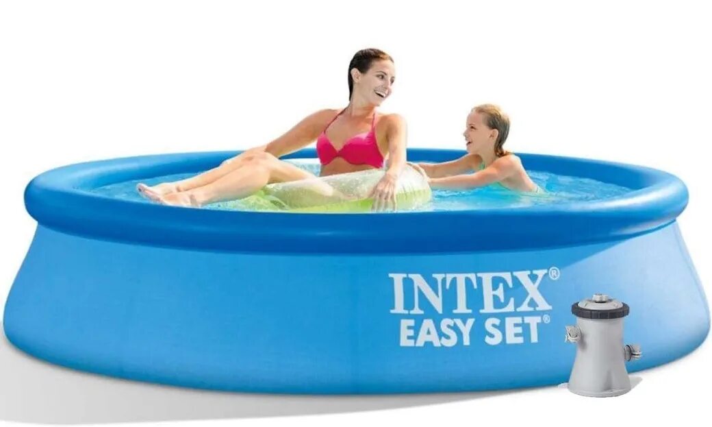 Бассейн 305х76см купить. Бассейн Intex easy Set 28106, 244х61 см. Бассейн надувной Интекс 305х76. Бассейн надувной Intex easy Set 305*76см 3853л. Бассейн надувной easy Set (244x61 см) + фильтр-насос 1250 л/ч Intex 28108.