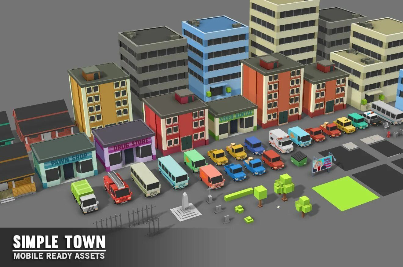 Симпл сити. Симпл Таун. Simple Town Assets. Simple Town Unity. City 3d Assets.