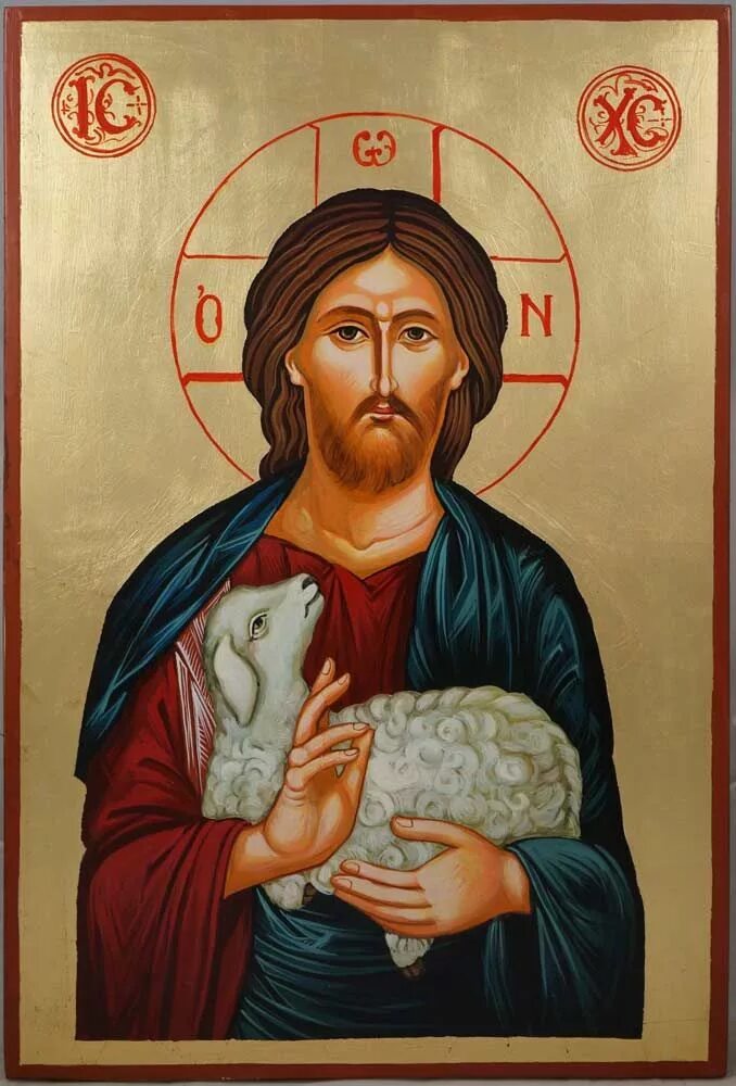 Икона пастырь. Икона Иисус Христос добрый Пастырь. Икона Господа Иисуса Христа. Христос добрый Пастырь иконография. Иисус Христос икона православная.