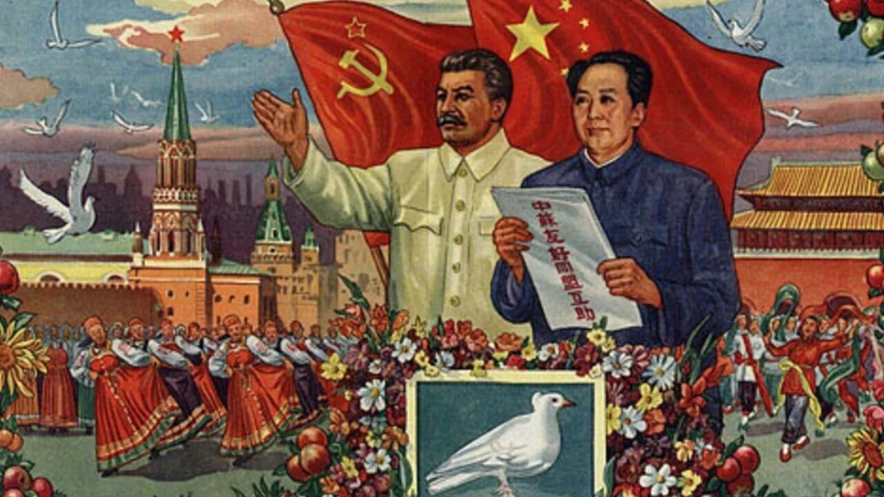 Победа социализма в ссср была провозглашена. Китай Мао Цзэдун и Сталин. КНР Мао Цзэдун. Мао Цзэдун и Сталин. Сталин и Мао Цзэдун плакат.