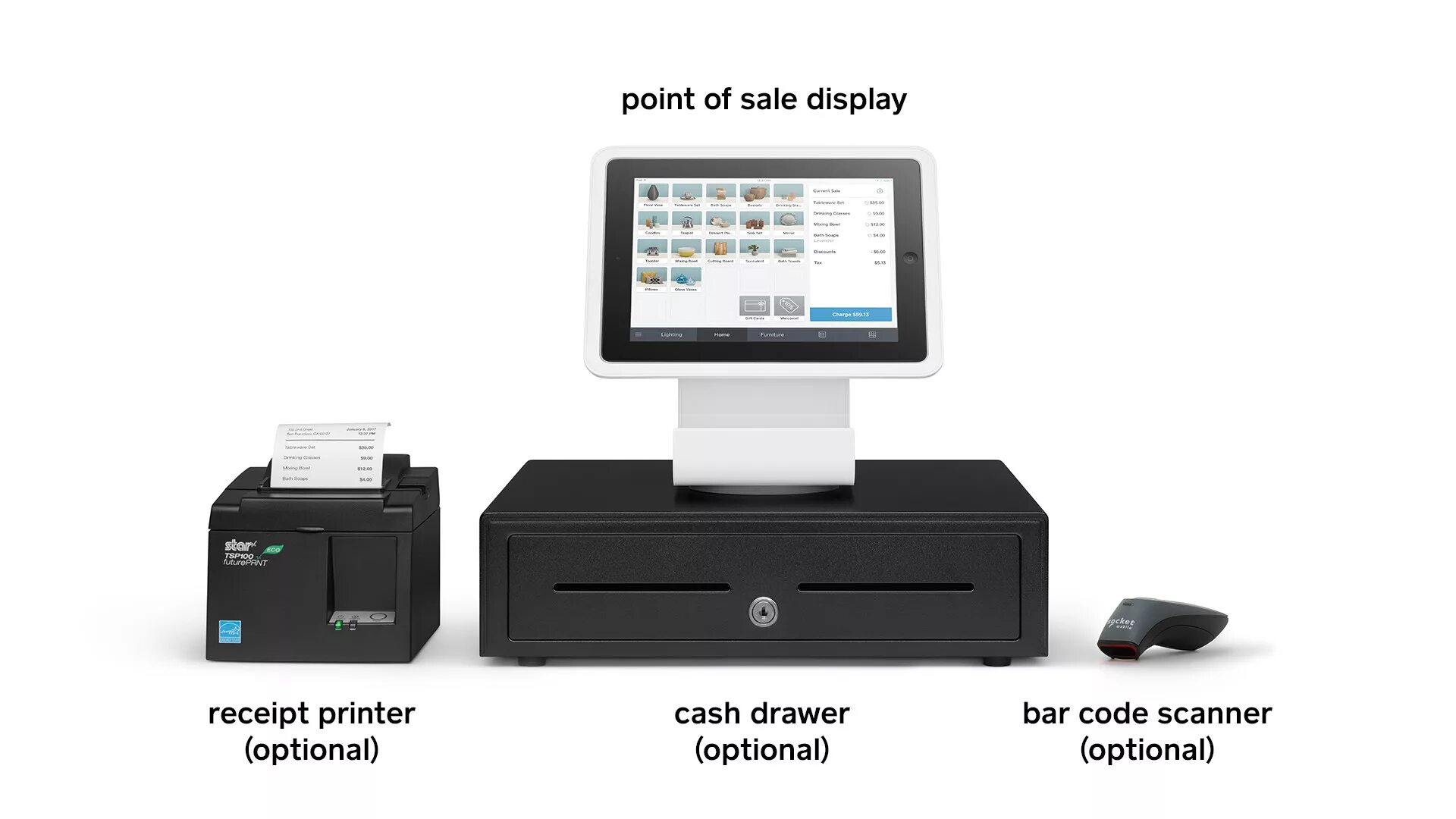 POS система для розничной торговли. Кассы Square. POS Terminal уличный. POS для выставки со встроенным монитором. Square stand