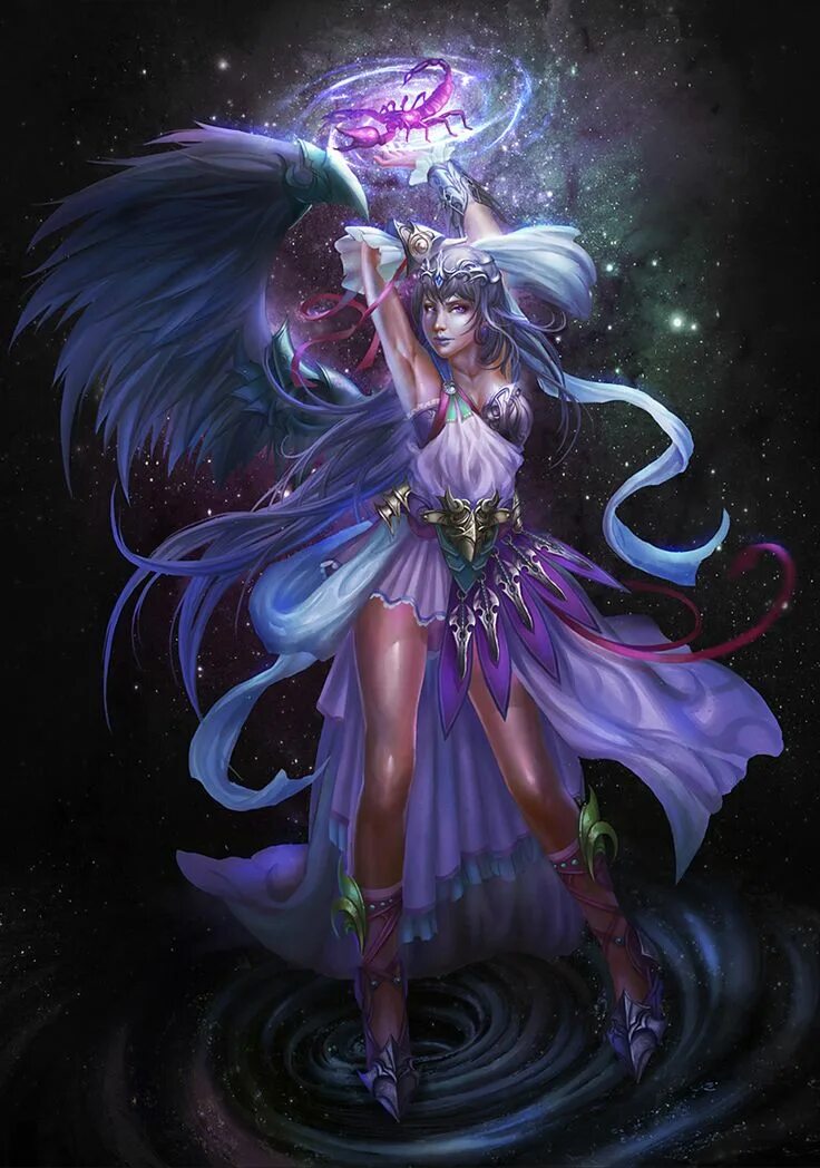Скорпион девочка дева. Art sakimichan знаки зодиака скорпион. art sakimichan знаки зодиака водолей. козерог фэнтези. знаки зодиака арт.