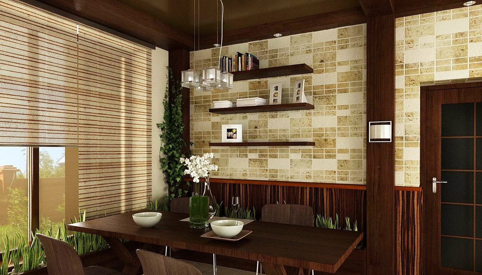 Чем отделать кухню кроме обоев. Стены на кухне. Отделка кухни. Отделка стен на кухне. Бамбуковые панели в интерьере.