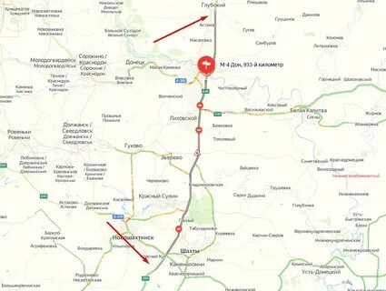 Трасса м4 пробки на карте