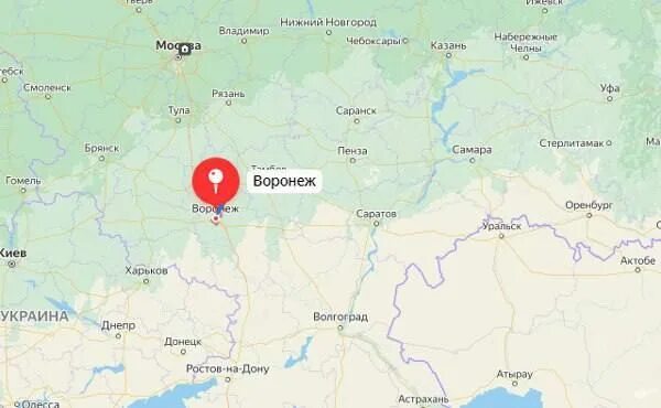 Расположение города воронеж на карте Расположение города воронеж на карте