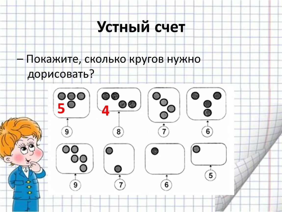 Дорисуй нужное лицо вместо знака вопроса.