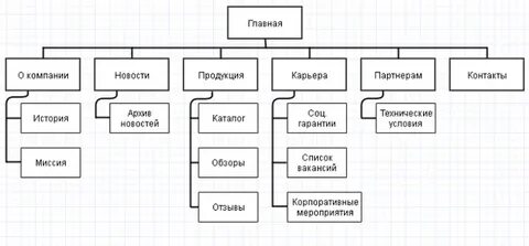 Представление структуры сайта