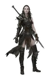 Female Elf Fighter or Magus - Pathfinder PFRPG DND D&D 3.5 5