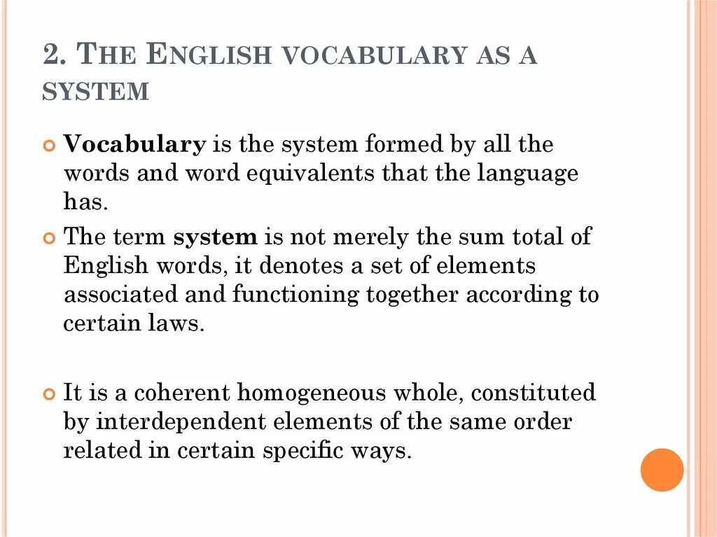 The system английский. English Vocabulary as a System. The English language as a Vocabulary System. English Vocabulary Adaptive Systems. The English System uses.