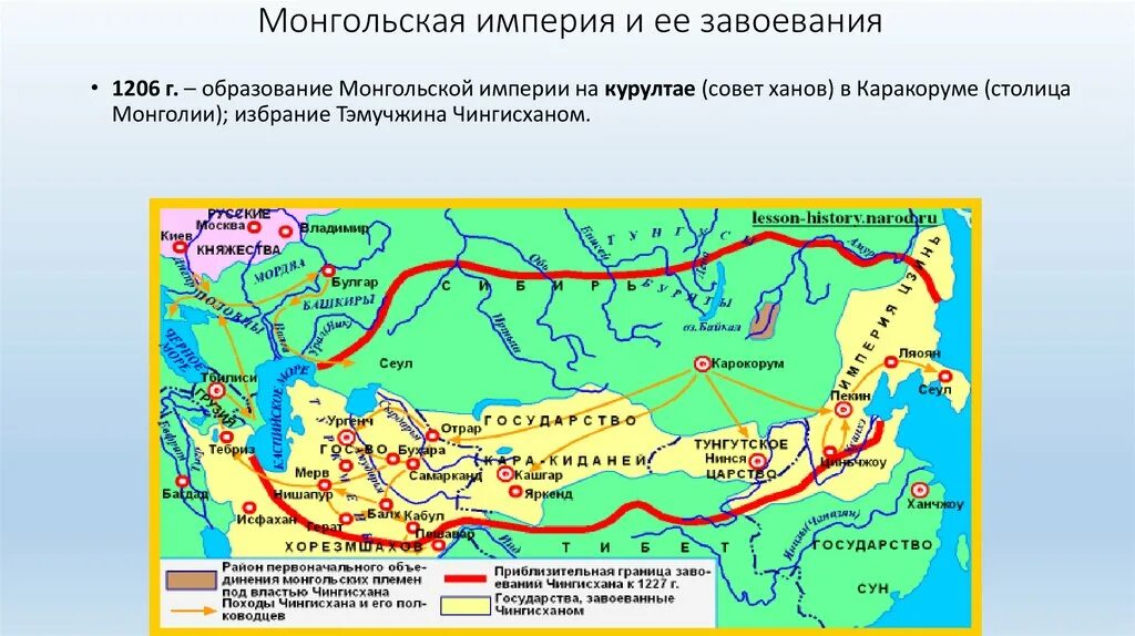 В каком году образовалась империя чингисхана