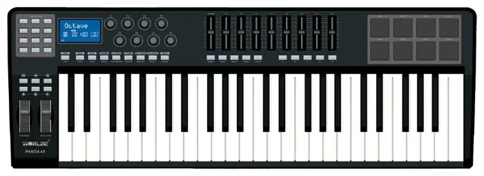 Миди клавиатура 4 октавы. Миди клавиатура worlde panda 61. panda-49c midi-контроллер, 49 клавиш, laudio. миди клавиатура worlde ks61a. midi-клавиатура worlde panda 49.