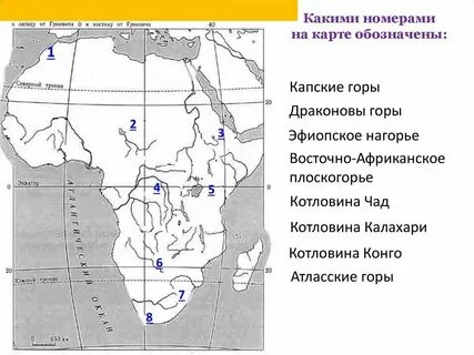 Капские горы находятся