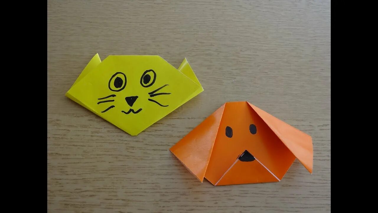 Включи оригами сделать. Оригами кошка. Оригами собачка. Кот из бумаги оригами. Поделка котик из бумаги.