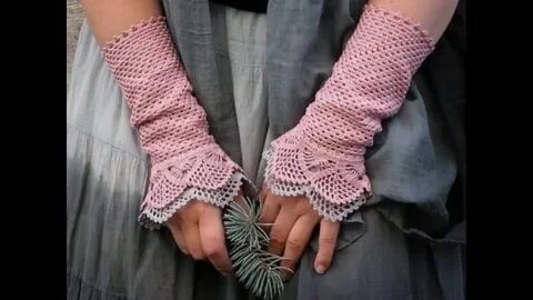 Ажурные митенки