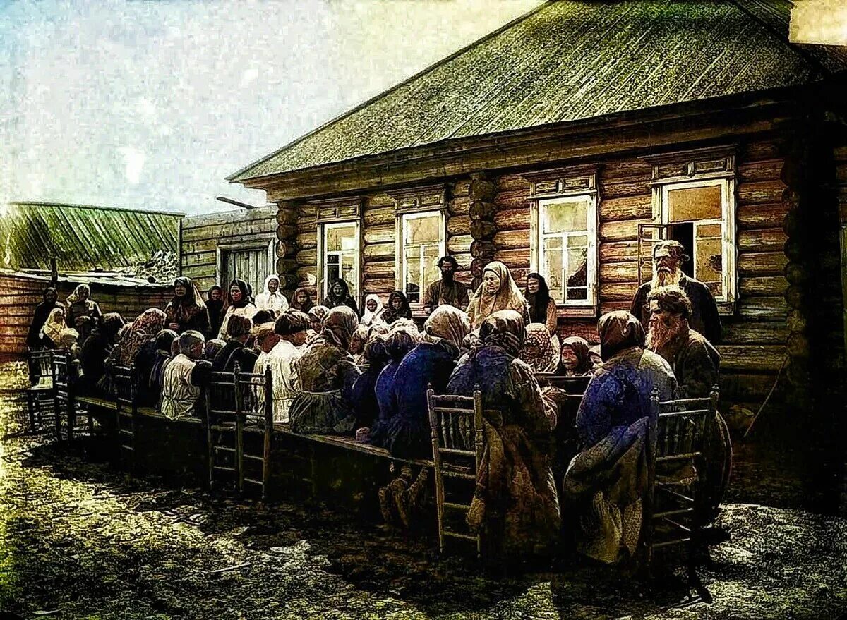 Старинные совет. Нижегородская Губерния 19 век село. Сельский сход 1861.