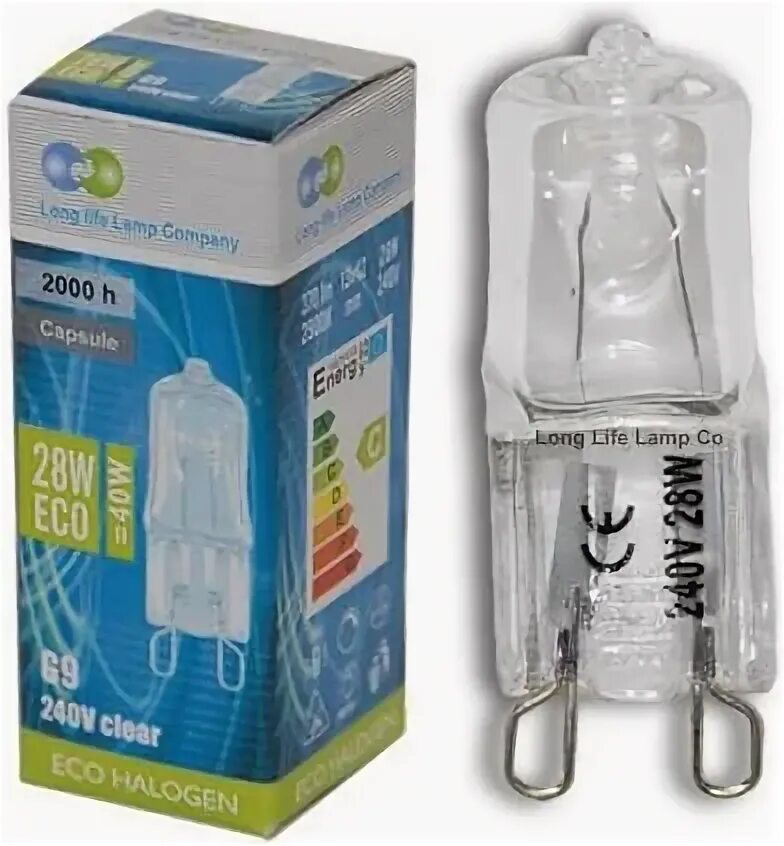 Long life лампа. Лампа капсула g9. Salvania Hi-Pin Eco g9 Capsule 240v 28w sv1. Лампа Life. Eco Lamp package.