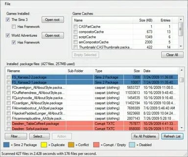 Packages можно удалить