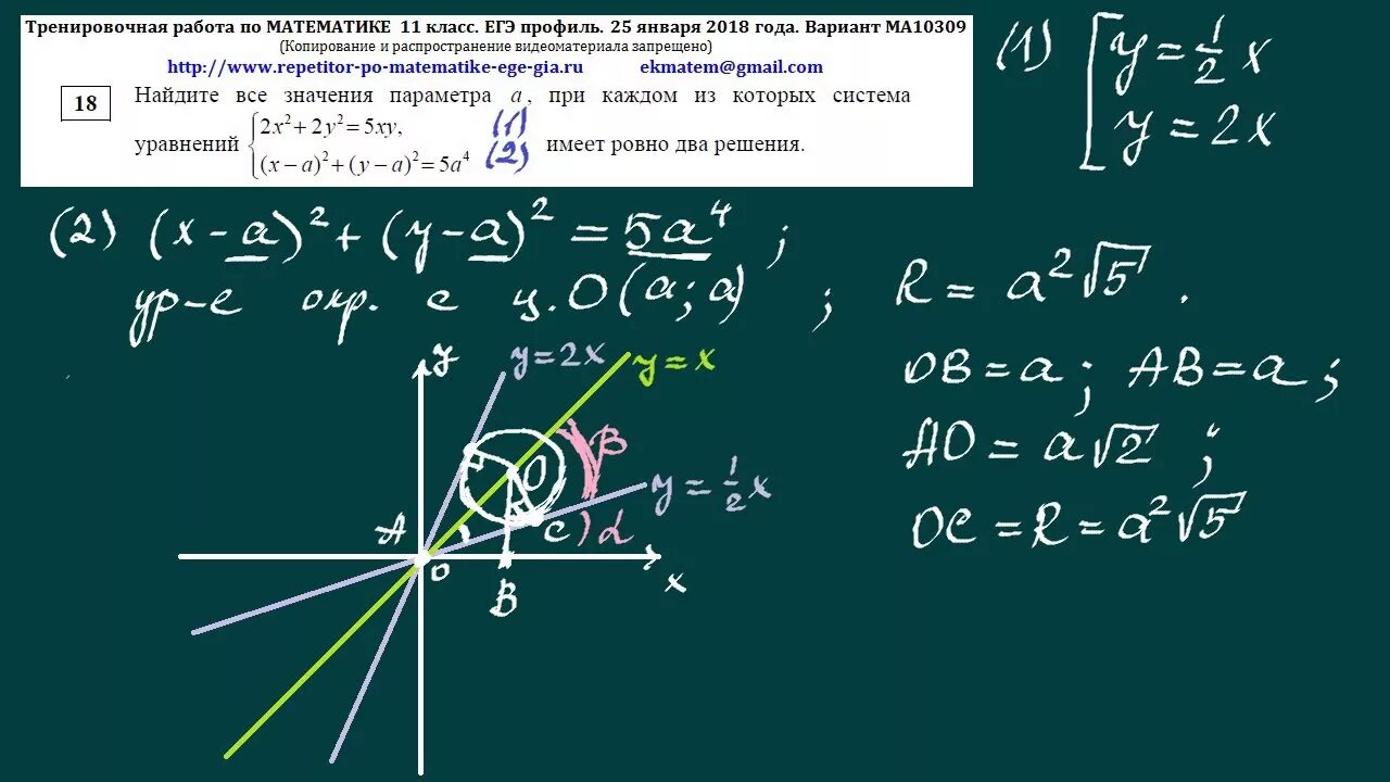 Вариант 18 егэ математика профильный