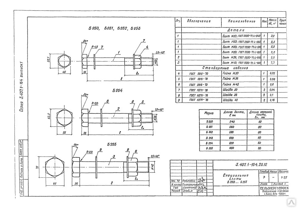 Б 1 251. Специальный болт б250. Спец.болт б-250 (м30*540). Болт м20х450 (3.407-85). Специальный болт б56 (3082тм т2).