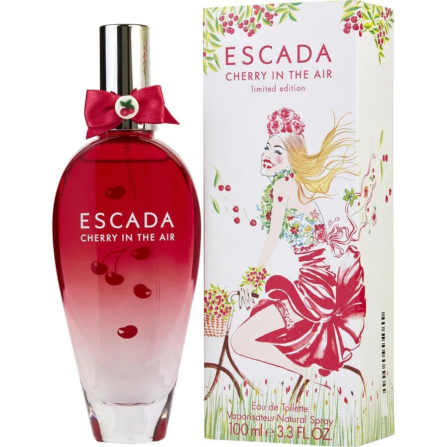 Зе эйр. Escada Cherry in the Air EDT, 100 ml. Escada Cherry in the Air 100 мл. Escada Cherry in Japan 100 ml. Туалетная вода Эскада черри женская.