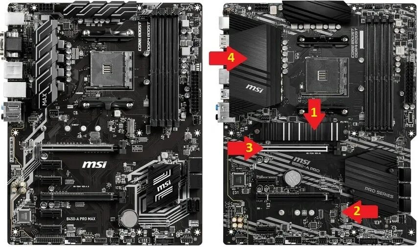 MSI b450-a Pro Max. Материнская плата MSI b450-a Pro Max. MSI b450 pro4 m. - MSI b550m Pro. Am4. B450 vs b550