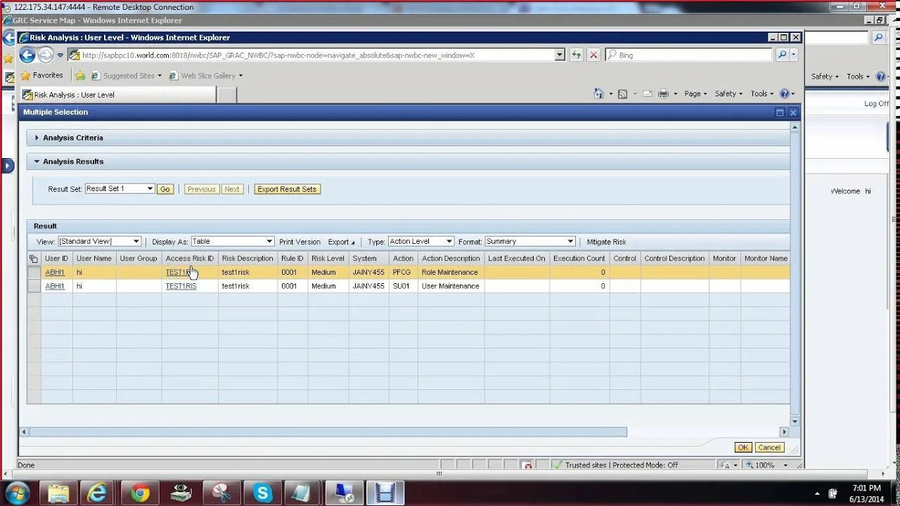 Sap grc. Sap grc risk management. sap grc for dummies. standard user analyzer.