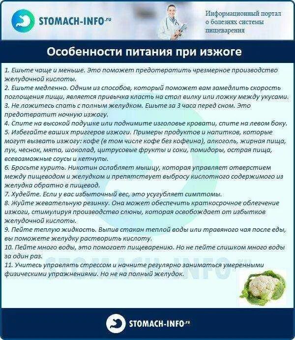 Что кушать при кислотности желудка