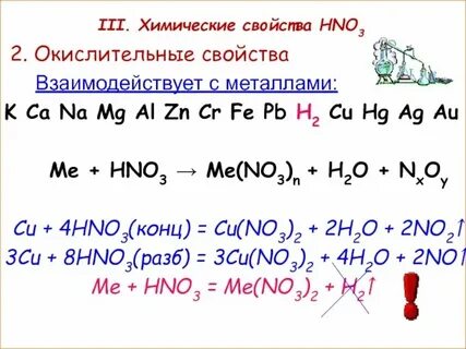 Zn no3 конц