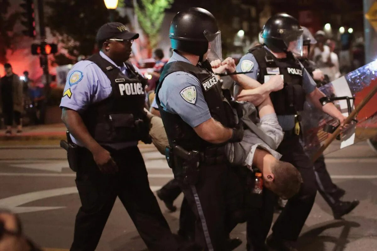The policeman go