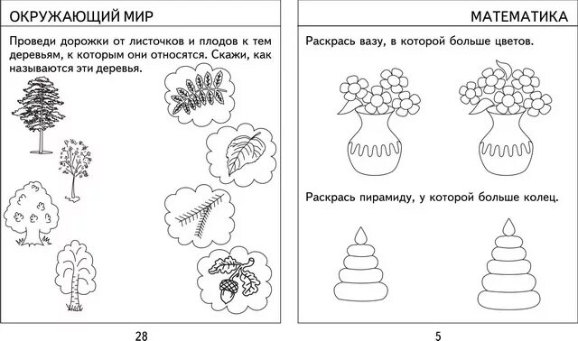 Задание для средней группы детского сада