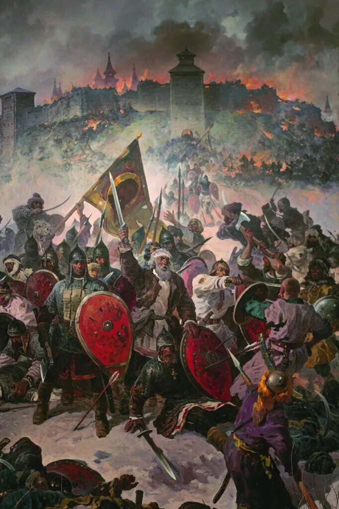 Диорама оборона Козельска в 1238 году. Осада Козельска Батыем. Козельск Батый оборона.