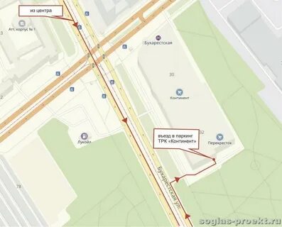 Карта спб бухарестская