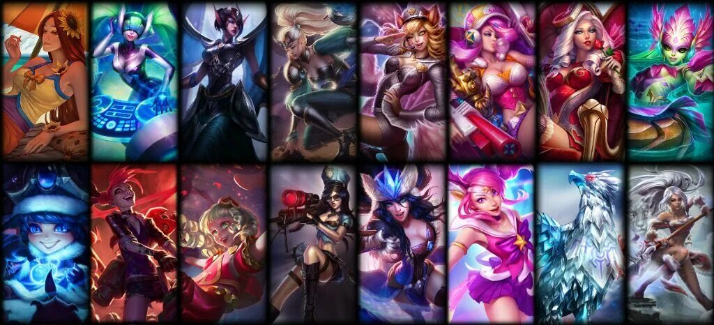 жанна лол арт. League of legends девушки. катарина лига легенд служительница смерти. Lol герои. нидали + эвелин.