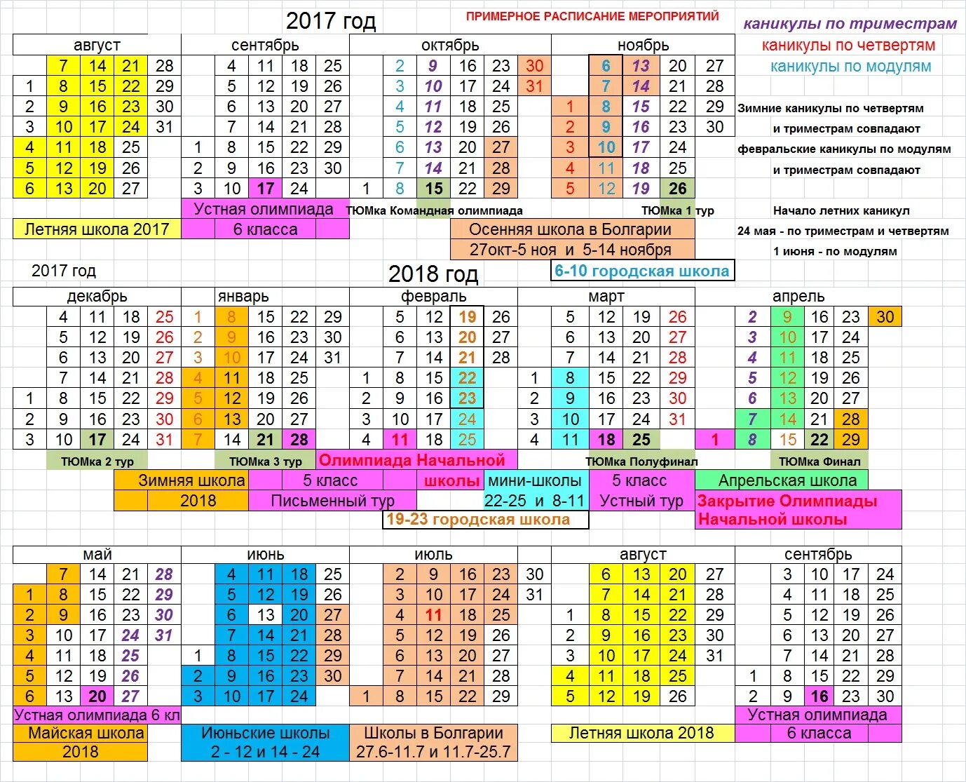 Каникулы триместры 23. Каникулы в школах в 2018 году. Каникулы в школе по триместрам. Школьные каникулы по триместрам. График школьных каникул по триместрам.