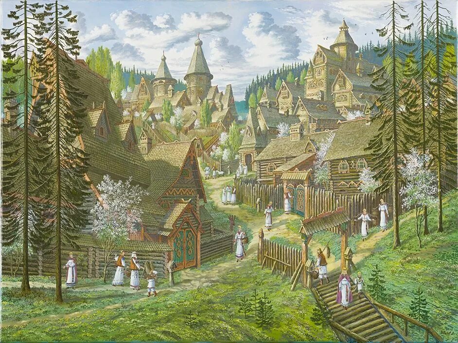 всеволод иванов «полет. боярский терем 16 века. боярский терем в древней руси. художник александр угланов картины. старославянизмы и исконно русские.