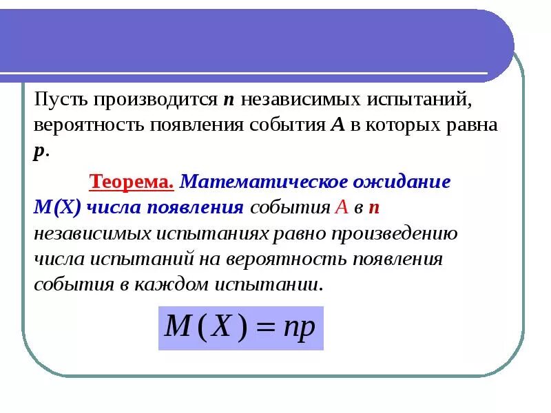 Вероятность появления события. Математическое ожидание события. Математическое ожидание числа появлений в независимых событиях. Вероятность независимых случайных величин. Найдите вероятность события x 0