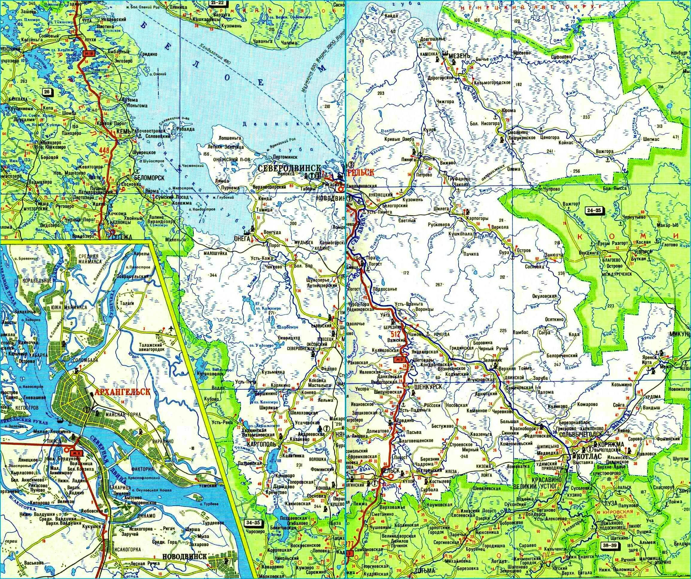 Карты б обл. Автомобильная карта Архангельской области с городами и поселками. Карта Архангельской области подробная. Карта Архангельской области с городами и поселками. Карта автомобильных дорог Архангельска.