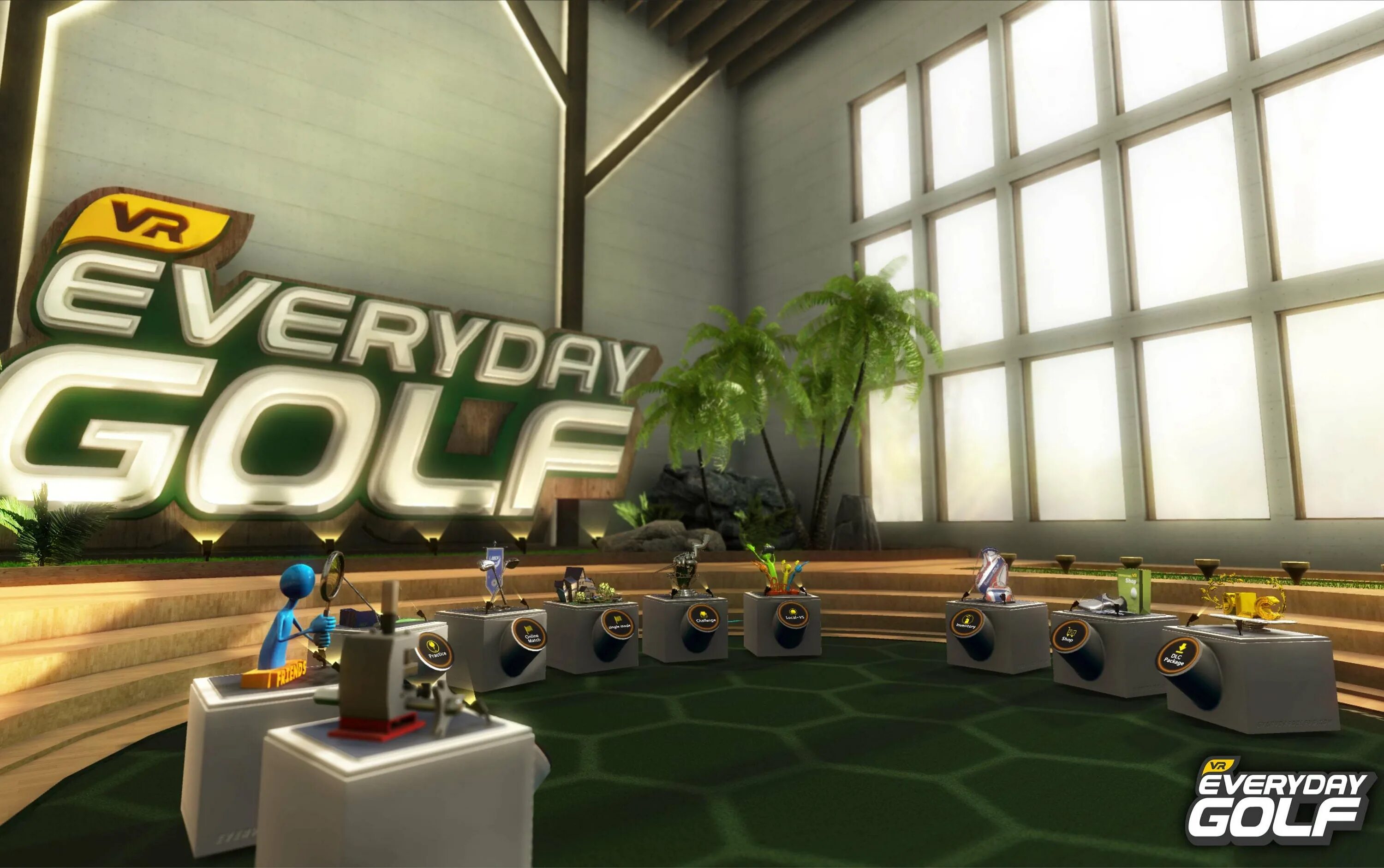 Vr golf. Golf стеам. Steam VR Lobby. Steam VR лобби. Лобби игры для детей.