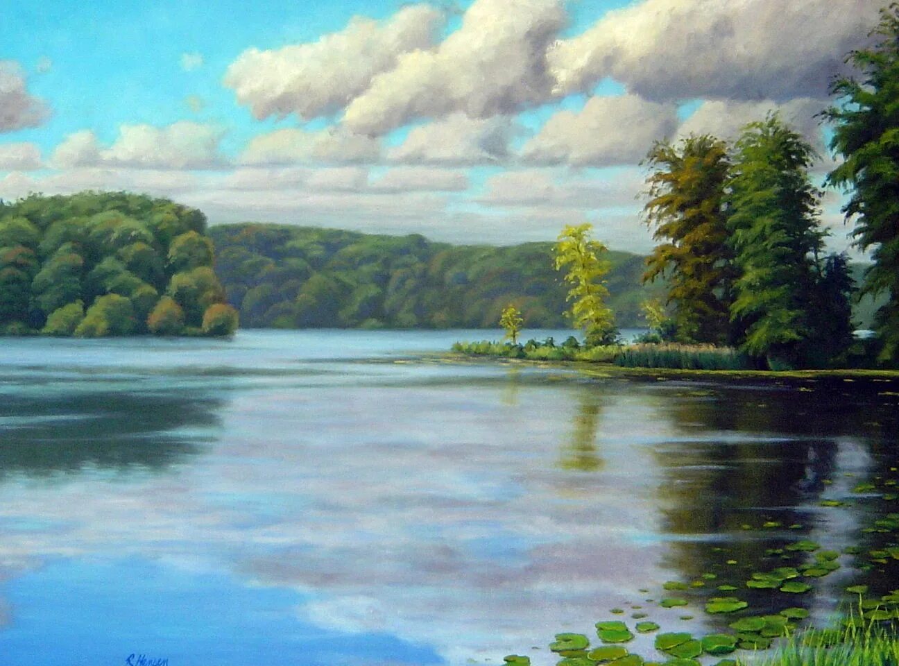 Озеро живопись. Картина озеро. Жуковский Лесное озеро картина. Самый красивый озеро живопись.