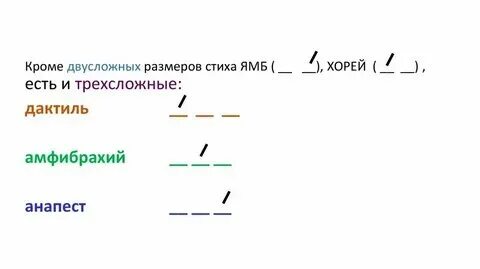 Ямб примеры двусложный