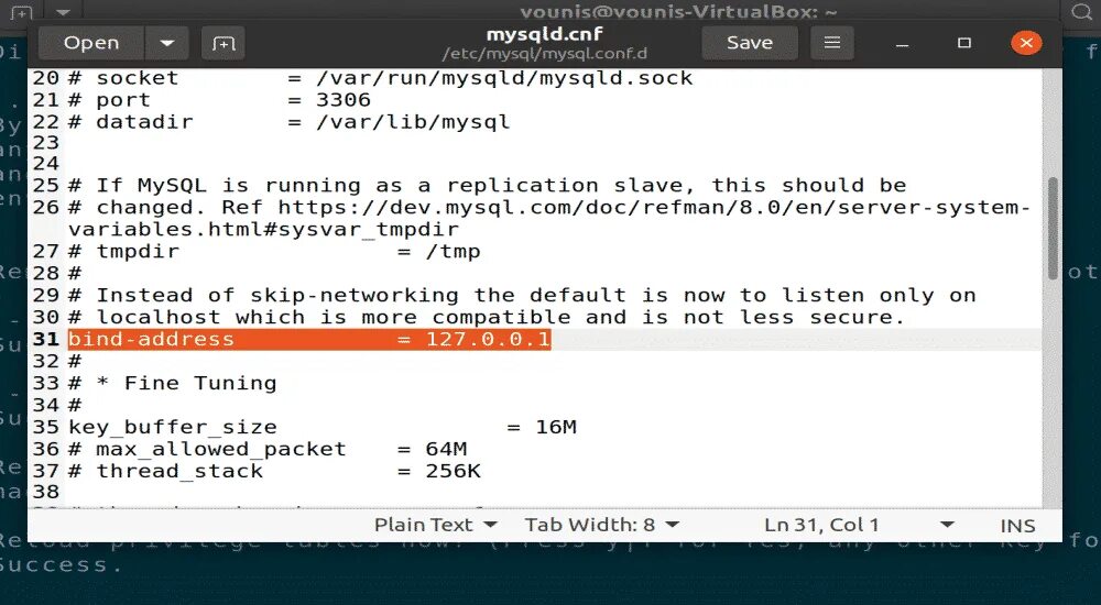 Конфиг mysql. Конфиг mysql