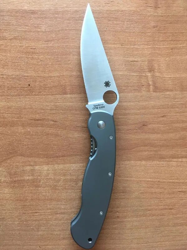 Military titanium. Spyderco Paramilitary 2 Arctic Storm. Spyderco Military Titanium.