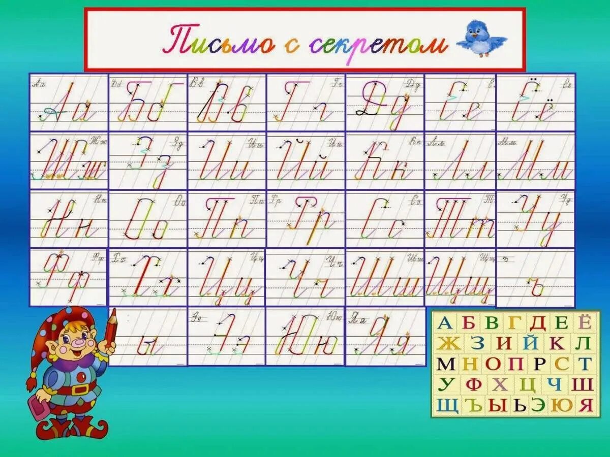 Алфавит для 1 класса русский печатный