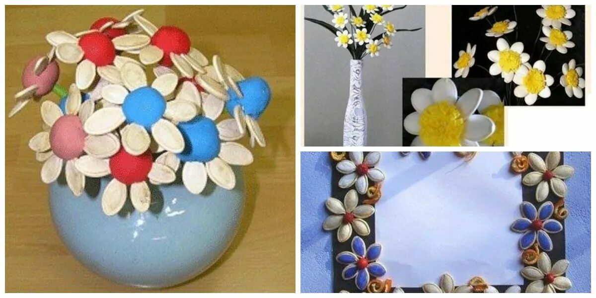 Бросовый материал. Панно из тыквенных семечек. Оригинальные поделки. Поделая. Интересные поделки.