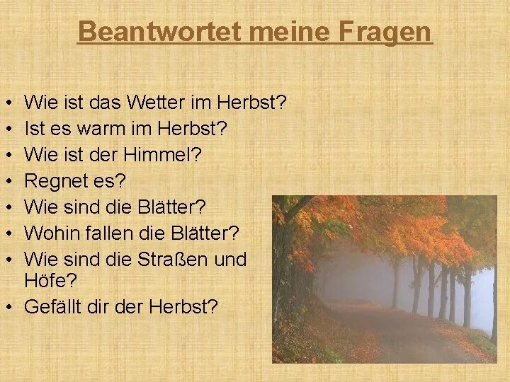 Описание осени по немецкому языку кратко. Es ist herbst стих. Проект по немецкому языку на тему осень. Wie ist das wetter im herbst. Wie ist das wetter im herbst.