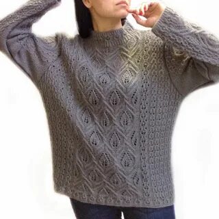 Женские свитера из шерсти спицами